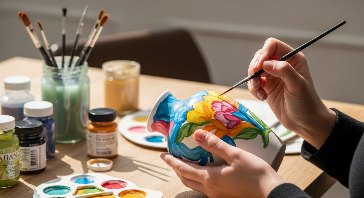 How to Paint a Ceramic Vase1